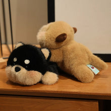 Load image into Gallery viewer, Belly Flop Small Black Tan Shiba Inu Stuffed Animal Plush Toy-Shiba Inu-4