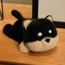 Load image into Gallery viewer, Belly Flop Small Black Tan Shiba Inu Stuffed Animal Plush Toy-Shiba Inu-6