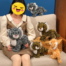 Load image into Gallery viewer, Standing Tabby Grey and White Cat Plush Toy - Little Tiger Kitten-Stuffed Animals-Cat Memorial Gifts,Cats,Grey and White Cat,Stuffed Animal,Tabby Cat-5