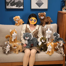 Load image into Gallery viewer, Standing Tabby Grey and White Cat Plush Toy - Little Tiger Kitten-Stuffed Animals-Cat Memorial Gifts,Cats,Grey and White Cat,Stuffed Animal,Tabby Cat-6