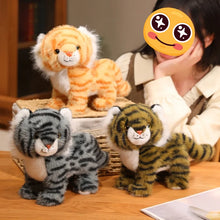 Load image into Gallery viewer, Standing Tabby Brown and White Cat Plush Toy - Little Tiger Kitten-Stuffed Animals-Cat Memorial Gifts,Cats,Stuffed Animal,Tabby Cat-7