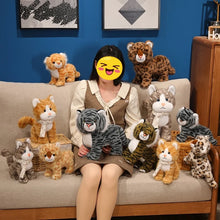 Load image into Gallery viewer, Standing Tabby Brown and White Cat Plush Toy - Little Tiger Kitten-Stuffed Animals-Cat Memorial Gifts,Cats,Stuffed Animal,Tabby Cat-9