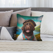 Load image into Gallery viewer, Beretted Charisma Chocolate Labrador Plush Pillow Case-Cushion Cover-Chocolate Labrador, Dog Dad Gifts, Dog Mom Gifts, Home Decor, Pillows-2