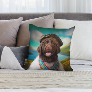 Beretted Charisma Chocolate Labrador Plush Pillow Case-Cushion Cover-Chocolate Labrador, Dog Dad Gifts, Dog Mom Gifts, Home Decor, Pillows-2