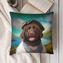 Load image into Gallery viewer, Beretted Charisma Chocolate Labrador Plush Pillow Case-Cushion Cover-Chocolate Labrador, Dog Dad Gifts, Dog Mom Gifts, Home Decor, Pillows-4
