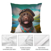 Load image into Gallery viewer, Beretted Charisma Chocolate Labrador Plush Pillow Case-Cushion Cover-Chocolate Labrador, Dog Dad Gifts, Dog Mom Gifts, Home Decor, Pillows-5