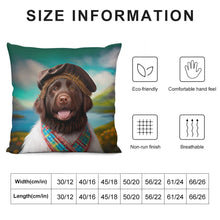 Load image into Gallery viewer, Beretted Charisma Chocolate Labrador Plush Pillow Case-Cushion Cover-Chocolate Labrador, Dog Dad Gifts, Dog Mom Gifts, Home Decor, Pillows-6