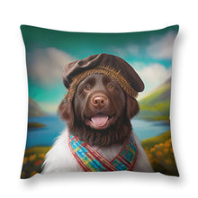 Load image into Gallery viewer, Beretted Charisma Chocolate Labrador Plush Pillow Case-Cushion Cover-Chocolate Labrador, Dog Dad Gifts, Dog Mom Gifts, Home Decor, Pillows-12 &quot;×12 &quot;-1