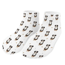 Load image into Gallery viewer, Bernese Dog Socks - Ankle Length - Yes I Love Bernese Mountain Dog-Accessories-Accessories,Bernese Mountain Dog,Dog Dad Gifts,Socks-White-One size-1