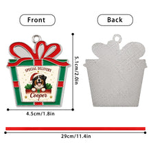 Load image into Gallery viewer, Bernese Mountain Dog Christmas Ornament - Gift Box Design - Personalized with Name-Christmas Ornament-Bernese Mountain Dog,Christmas,Personalize Artwork-6