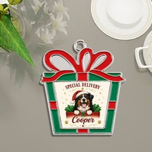 Load image into Gallery viewer, Bernese Mountain Dog Christmas Ornament - Gift Box Design - Personalized with Name-Christmas Ornament-Bernese Mountain Dog,Christmas,Personalize Artwork-7