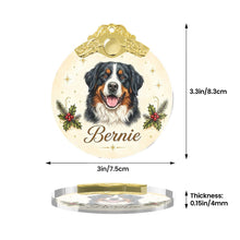 Load image into Gallery viewer, Bernese Mountain Dog Christmas Ornament - Gold Crown Dog Portrait - Personalized with Photo and Name-Christmas Ornament-Christmas,Christmas Ornament,Personalize Artwork-6