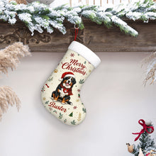 Load image into Gallery viewer, Bernese Mountain Dog Christmas Stocking - Cozy Festive Wishes - Personalize with Photo and Name-Christmas Ornament-Christmas,Christmas Stocking,Personalize Artwork-8