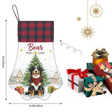 Load image into Gallery viewer, Bernese Mountain Dog Christmas Stocking - Home for the Holidays - Personalize with Photo and Name-Christmas Ornament-Christmas,Christmas Stocking,Personalize Artwork-4