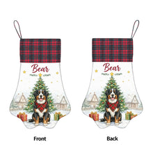 Load image into Gallery viewer, Bernese Mountain Dog Christmas Stocking - Home for the Holidays - Personalize with Photo and Name-Christmas Ornament-Christmas,Christmas Stocking,Personalize Artwork-5