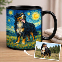 Load image into Gallery viewer, Personalized Starry Night Artwork Bernese Mountain Dog Coffee Mug-Mug-Bernese Mountain Dog,Dog Dad Gifts,Dog Memorial Gifts,Dog Mom Gifts,Mugs,Personalize Artwork-10