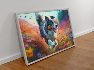 Bernese Mountain Dog Floral Symphony Wall Art Poster-Art-Bernese Mountain Dog, Dog Art, Home Decor, Poster-3