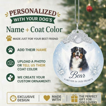 Load image into Gallery viewer, Bernese Mountain Dog Ornament - Angel Dog Memorial Design - Personalized with Photo and Name-Christmas Ornament-Bernese Mountain Dog,Christmas,Christmas Ornament,Personalize Artwork-2