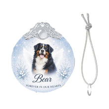 Load image into Gallery viewer, Bernese Mountain Dog Ornament - Angel Dog Memorial Design - Personalized with Photo and Name-Christmas Ornament-Bernese Mountain Dog,Christmas,Christmas Ornament,Personalize Artwork-4