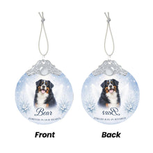 Load image into Gallery viewer, Bernese Mountain Dog Ornament - Angel Dog Memorial Design - Personalized with Photo and Name-Christmas Ornament-Bernese Mountain Dog,Christmas,Christmas Ornament,Personalize Artwork-5