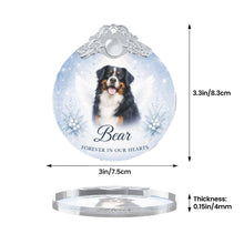 Load image into Gallery viewer, Bernese Mountain Dog Ornament - Angel Dog Memorial Design - Personalized with Photo and Name-Christmas Ornament-Bernese Mountain Dog,Christmas,Christmas Ornament,Personalize Artwork-6