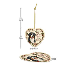Load image into Gallery viewer, Bernese Mountain Dog Ornament - Christmas Wishes Design - Personalized with Name-Christmas Ornament-Bernese Mountain Dog,Christmas,Personalize Artwork-5