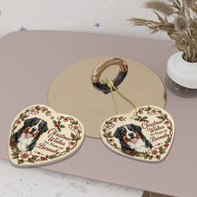 Load image into Gallery viewer, Bernese Mountain Dog Ornament - Christmas Wishes Design - Personalized with Name-Christmas Ornament-Bernese Mountain Dog,Christmas,Personalize Artwork-6