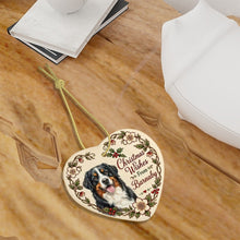 Load image into Gallery viewer, Bernese Mountain Dog Ornament - Christmas Wishes Design - Personalized with Name-Christmas Ornament-Bernese Mountain Dog,Christmas,Personalize Artwork-7