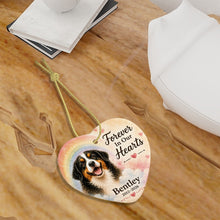 Load image into Gallery viewer, Bernese Mountain Dog Ornament - Forever In Our Hearts Design - Personalized with Name-Christmas Ornament-Bernese Mountain Dog,Christmas,Personalize Artwork-7