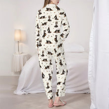 Load image into Gallery viewer, Bernese Pajamas for Women - XL Available - Bernese Mountain Dogs Doing Yoga-Pajamas-Apparel,Boxer,Dog Mom Gifts,Pajamas-4