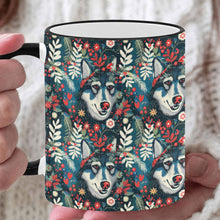 Load image into Gallery viewer, Berry and Bloom Husky Christmas Coffee Mug-White-ONE SIZE-1