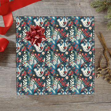 Berry And Bloom Husky Christmas Gift Wrapping Paper 2 Rolls 360x