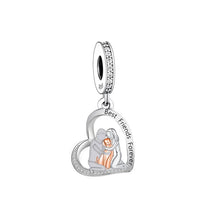 Load image into Gallery viewer, Best Friends Forever Whippet / Greyhound Silver Charm Pendant-Dog Themed Jewellery-Greyhound, Jewellery, Pendant, Whippet-5