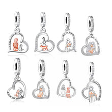 Load image into Gallery viewer, Best Friends Forever Whippet / Greyhound Silver Charm Pendant-Dog Themed Jewellery-Greyhound, Jewellery, Pendant, Whippet-1