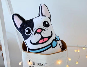Best Friends Frenchie and Pug Huggable Cushion PillowsHome Decor