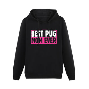 Best Pug Mom Ever Women's Cotton Fleece Hoodie Sweatshirt-Apparel-Apparel, Hoodie, Pug, Sweatshirt-8