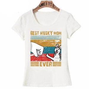 Best Siberian Husky Mom Ever Womens T-Shirt-Apparel-Apparel, Dogs, Shirt, Siberian Husky, T Shirt, Z1-2