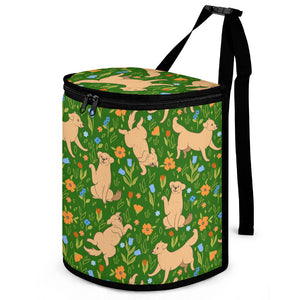 Flower Garden Golden Retrievers Multipurpose Car Storage Bag - 4 Colors-Car Accessories-Bags, Car Accessories, Golden Retriever-Green-5