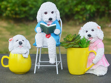 Load image into Gallery viewer, Bichon Frise Garden Statue - 4 Designs - Bichon Frise Love Garden Statues-Home Decor-Bichon Frise,Dog Memorial Gifts,Home Decor,Statue-3