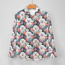 Load image into Gallery viewer, Bichon Frise in Bloom Women&#39;s Shirt - 3 Designs-Apparel-Apparel, Bichon Frise, Shirt-4