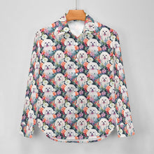 Load image into Gallery viewer, Bichon Frise in Bloom Women&#39;s Shirt - 3 Designs-Apparel-Apparel, Bichon Frise, Shirt-6
