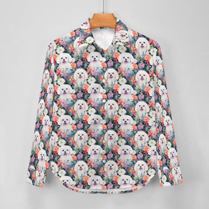 Bichon Frise in Bloom Women's Shirt - 3 Designs-Apparel-Apparel, Bichon Frise, Shirt-6
