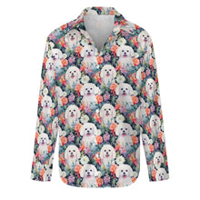 Load image into Gallery viewer, Bichon Frise in Bloom Women&#39;s Shirt - 3 Designs-Apparel-Apparel, Bichon Frise, Shirt-9