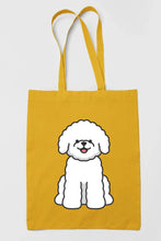 Load image into Gallery viewer, Bichon Frise Love Canvas Tote Bags-Accessories-Accessories, Bags, Bichon Frise, Dog Mom Gifts, Personalized-Zippered Tote Bag-Mustard-Classic-13