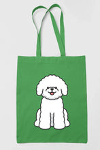 Load image into Gallery viewer, Bichon Frise Love Canvas Tote Bags-Accessories-Accessories, Bags, Bichon Frise, Dog Mom Gifts, Personalized-Zippered Tote Bag-Forest Green-Classic-14