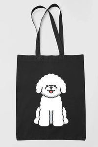 Bichon Frise Love Canvas Tote Bags-Accessories-Accessories, Bags, Bichon Frise, Dog Mom Gifts, Personalized-Zippered Tote Bag-Black-Classic-15