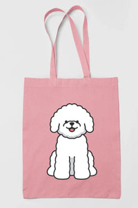 Bichon Frise Love Canvas Tote Bags-Accessories-Accessories, Bags, Bichon Frise, Dog Mom Gifts, Personalized-Zippered Tote Bag-Light Pink-Classic-7