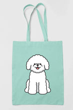 Load image into Gallery viewer, Bichon Frise Love Canvas Tote Bags-Accessories-Accessories, Bags, Bichon Frise, Dog Mom Gifts, Personalized-Zippered Tote Bag-Lime Green-Classic-8