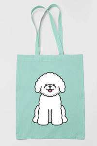 Bichon Frise Love Canvas Tote Bags-Accessories-Accessories, Bags, Bichon Frise, Dog Mom Gifts, Personalized-Zippered Tote Bag-Lime Green-Classic-8