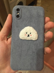 Bichon Frise Love Soft Plush iPhone Case-Cell Phone Accessories-Accessories, Bichon Frise, Dogs, iPhone Case-4